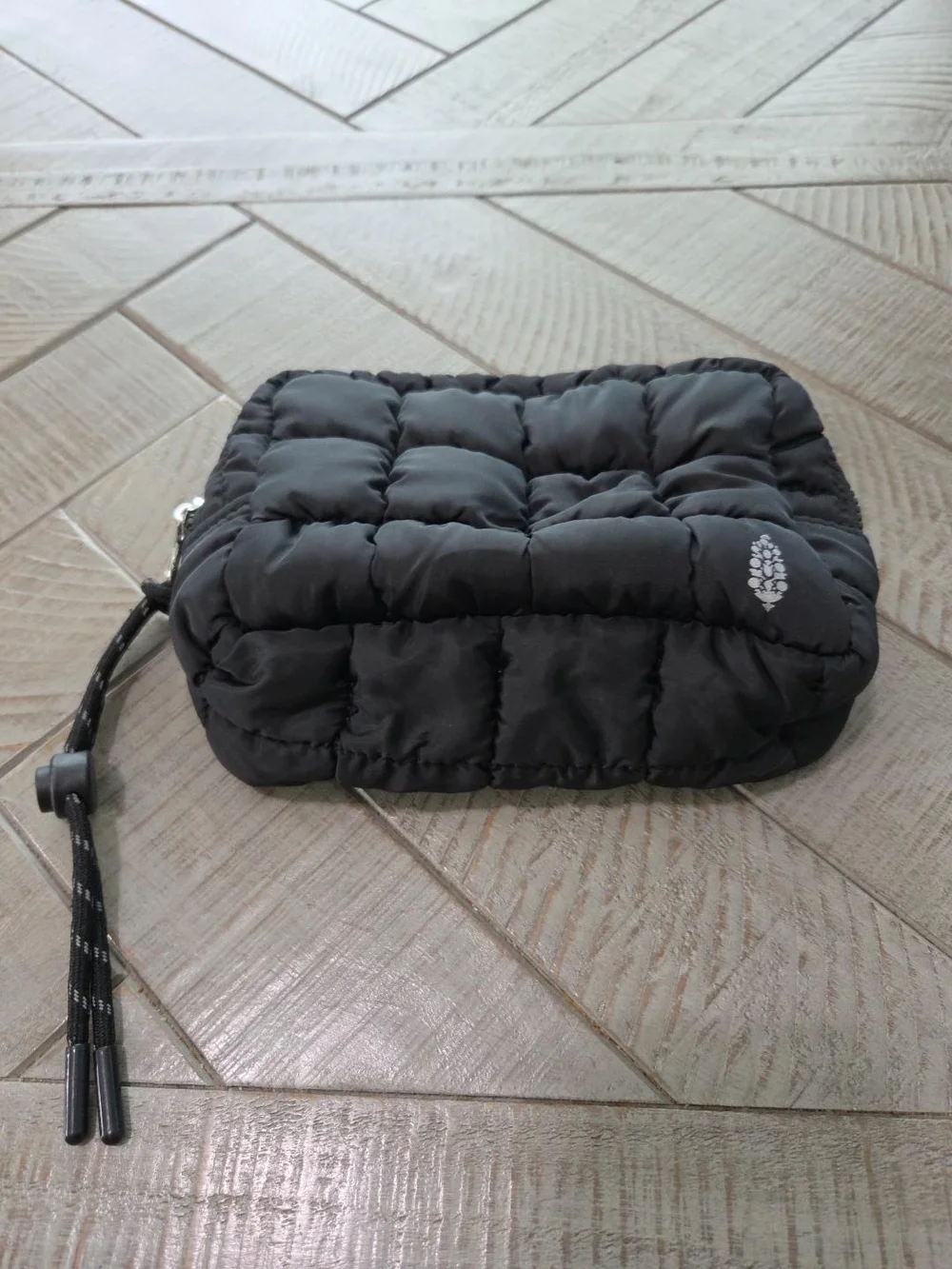 FP Movement by Free People Black Quilted Puffer Cosmetic Bag